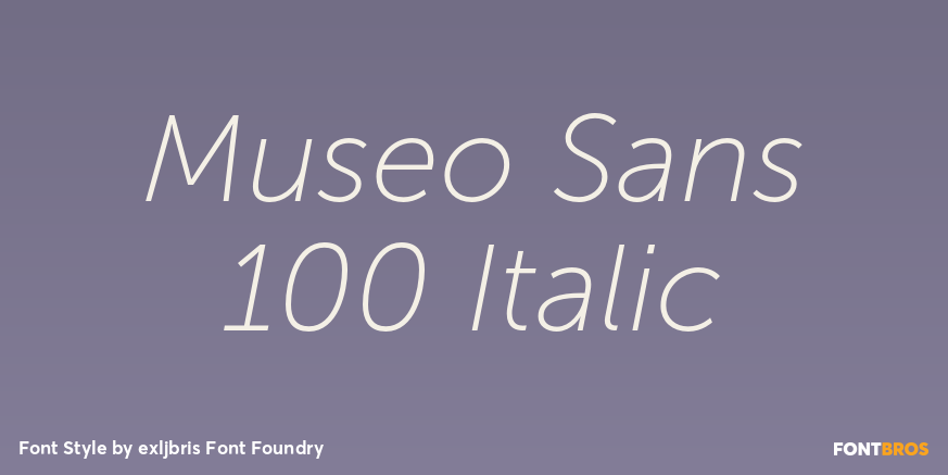 Museo Sans 100 Italic Font Poster #1