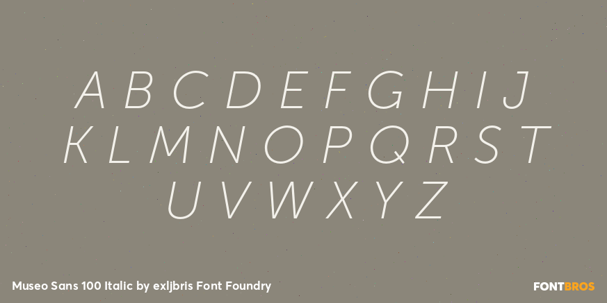 Museo Sans 100 Italic Font Poster #2