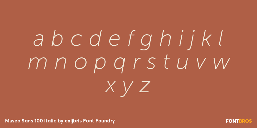 Museo Sans 100 Italic Font Poster #3