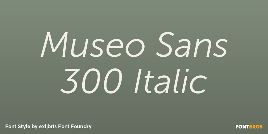 Museo Sans 300 Italic Font Poster #1