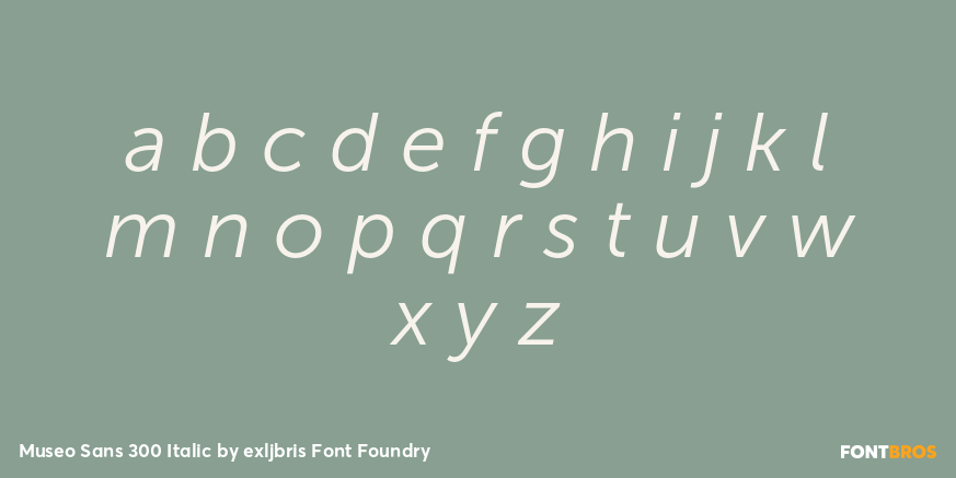 Museo Sans 300 Italic Font Poster #3