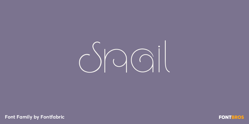 Snail Font Family by Fontfabric | Font Bros