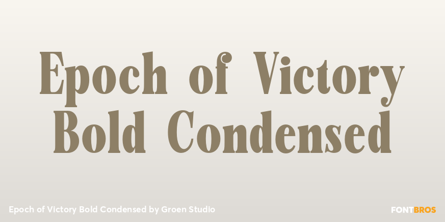 Epoch of Victory Bold Condensed Poster