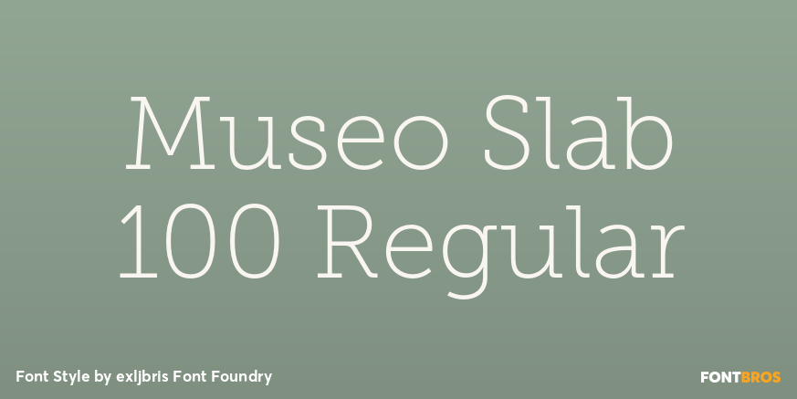 Museo Slab 100 Regular Font Poster #1