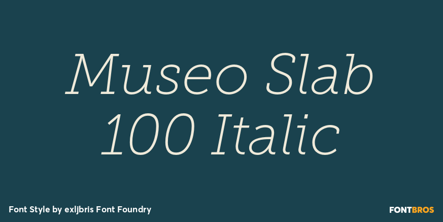 Museo Slab 100 Italic Font Poster #1