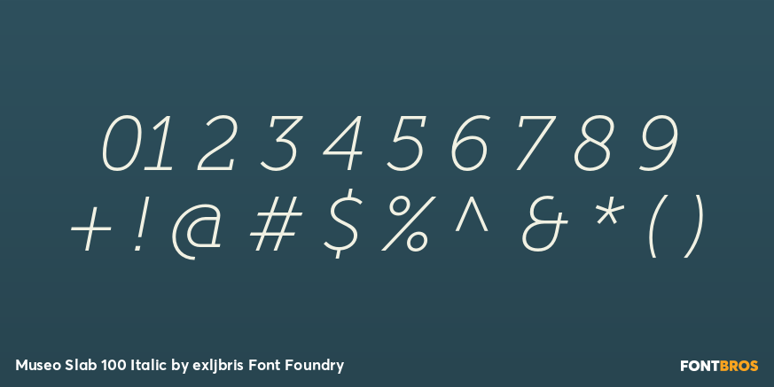 Museo Slab 100 Italic Font Poster #1