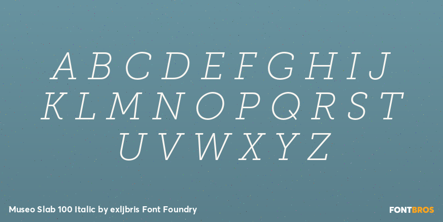Museo Slab 100 Italic Font Poster #1