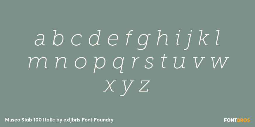 Museo Slab 100 Italic Font Poster #1