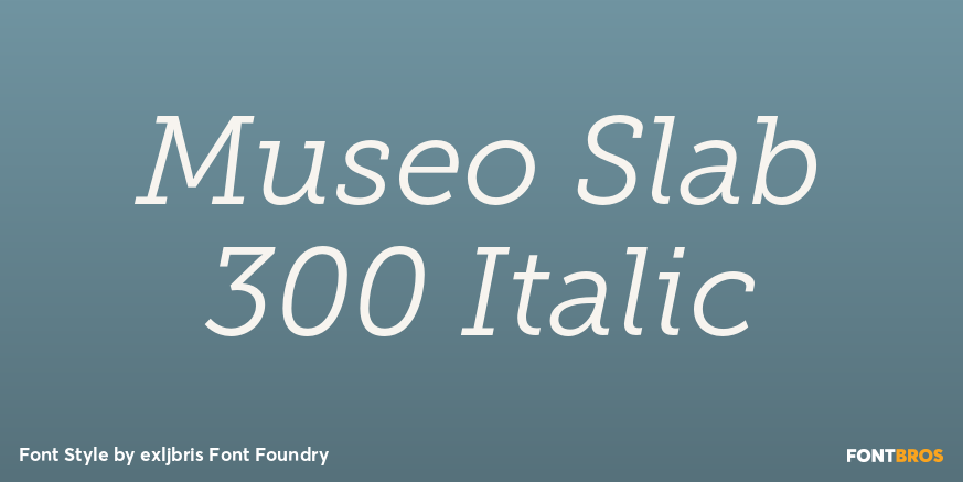 Museo Slab 300 Italic Font Poster #1