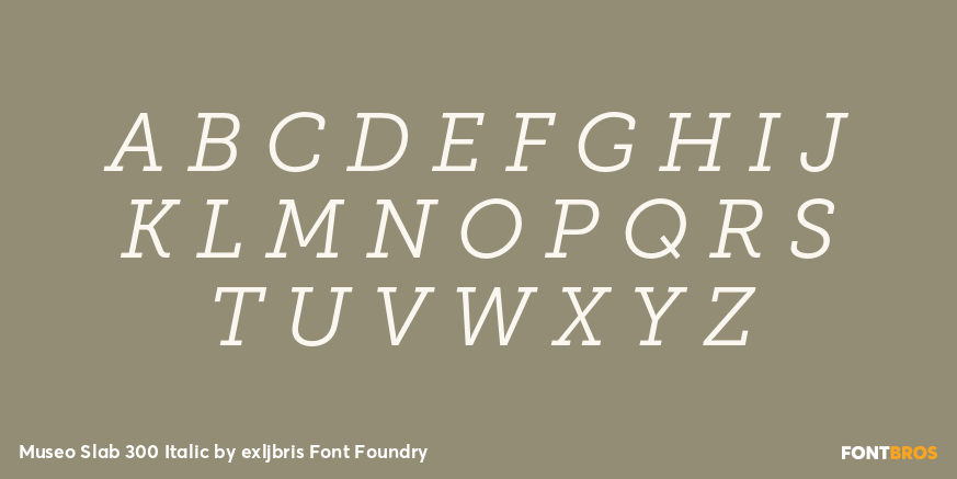 Museo Slab 300 Italic Font Poster #1