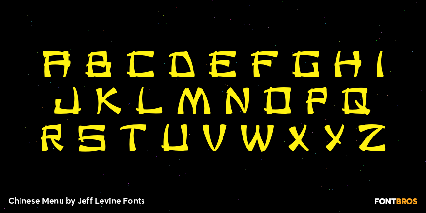 Chinese Menu Font Poster #3