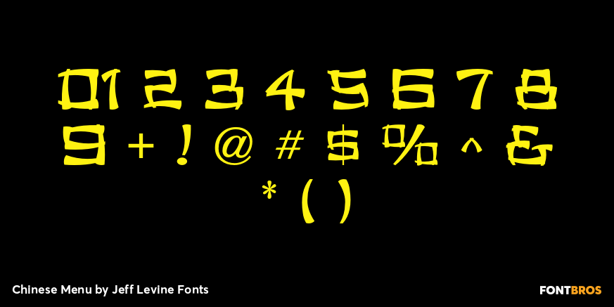 Chinese Menu Font Poster #4