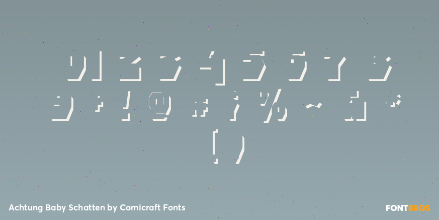 Achtung Baby Schatten Font Poster #4