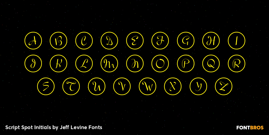 Script Spot Initials Font Poster #3