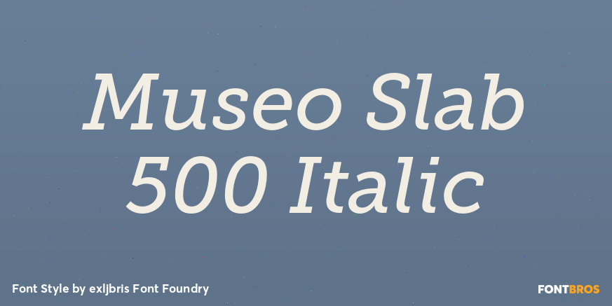 Museo Slab 500 Italic Font Poster #1