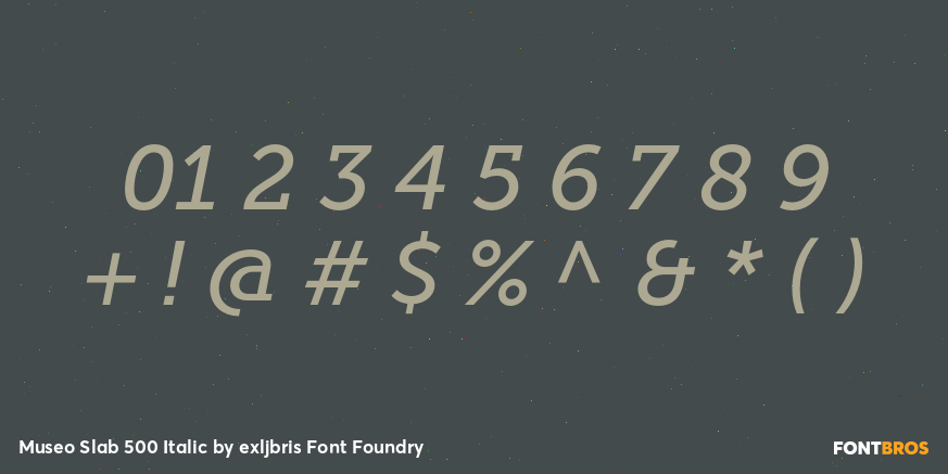 Museo Slab 500 Italic Font Poster #1