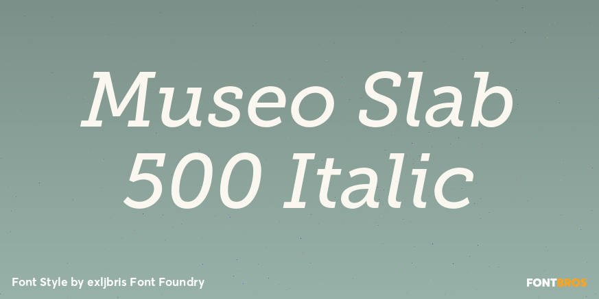 Museo Slab 500 Italic Font Poster #1