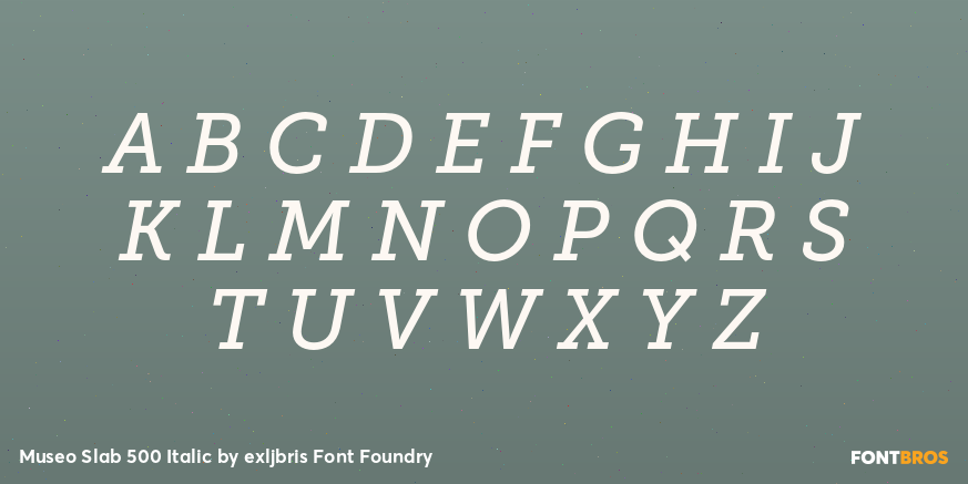 Museo Slab 500 Italic Font Poster #2