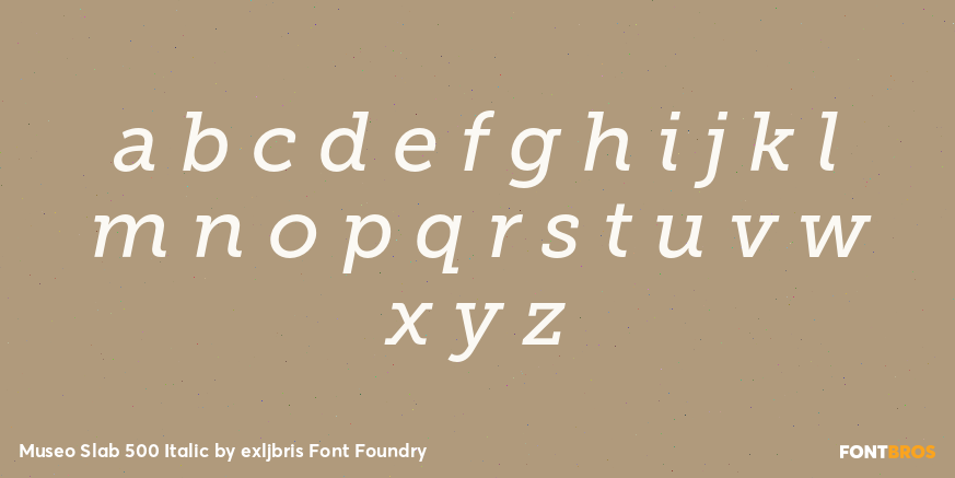 Museo Slab 500 Italic Font Poster #1