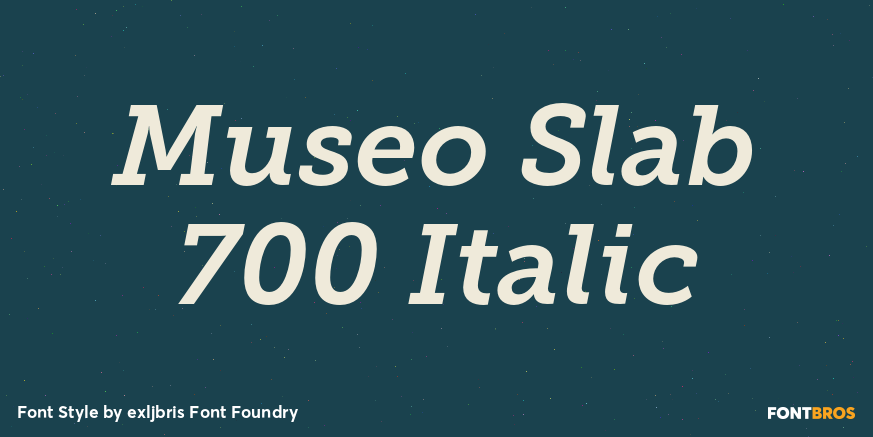 Museo Slab 700 Italic Font Poster #1