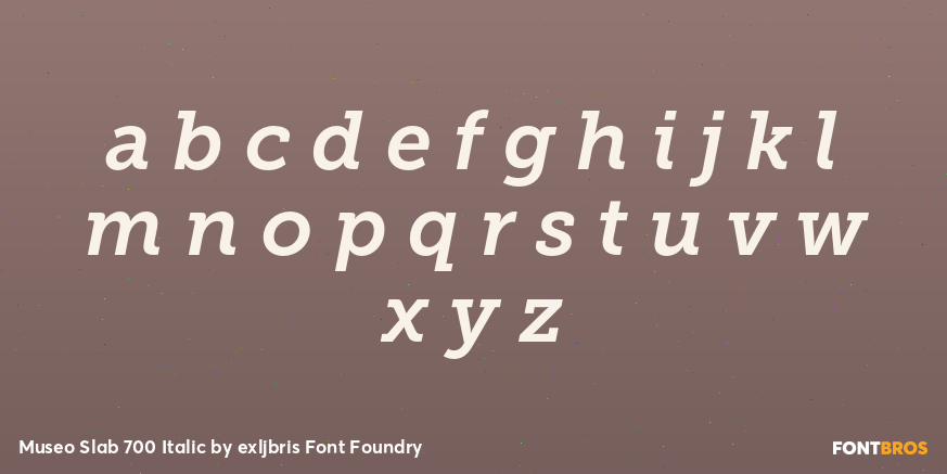 Museo Slab 700 Italic Font Poster #3