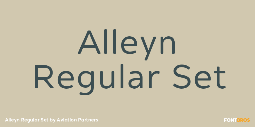 Alleyn Regular Set Poster