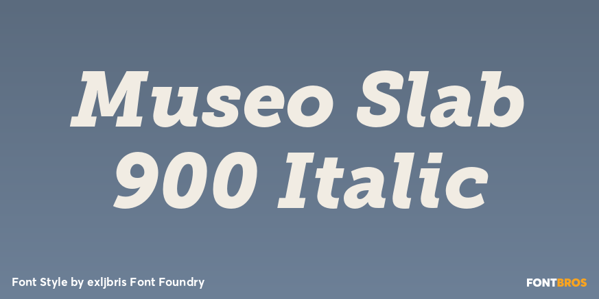 Museo Slab 900 Italic Font Poster #1