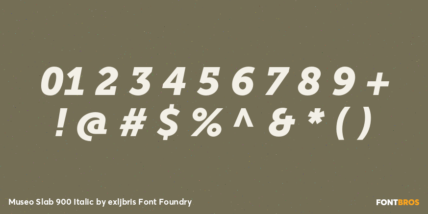 Museo Slab 900 Italic Font Poster #1