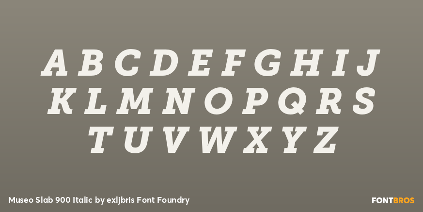 Museo Slab 900 Italic Font Poster #1