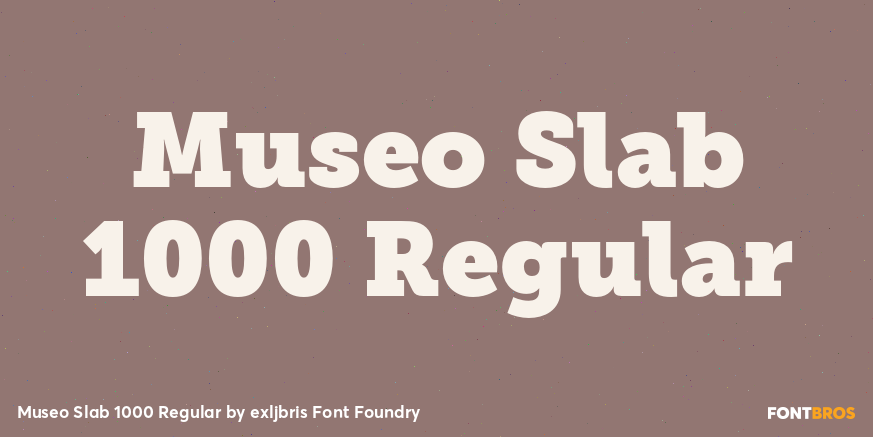 Museo Slab 1000 Regular Font Poster #1