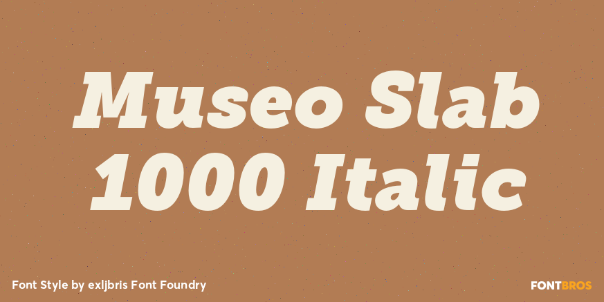 Museo Slab 1000 Italic Font Poster #1