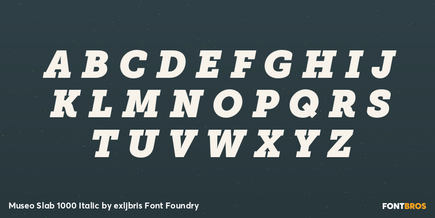 Museo Slab 1000 Italic Font Poster #2
