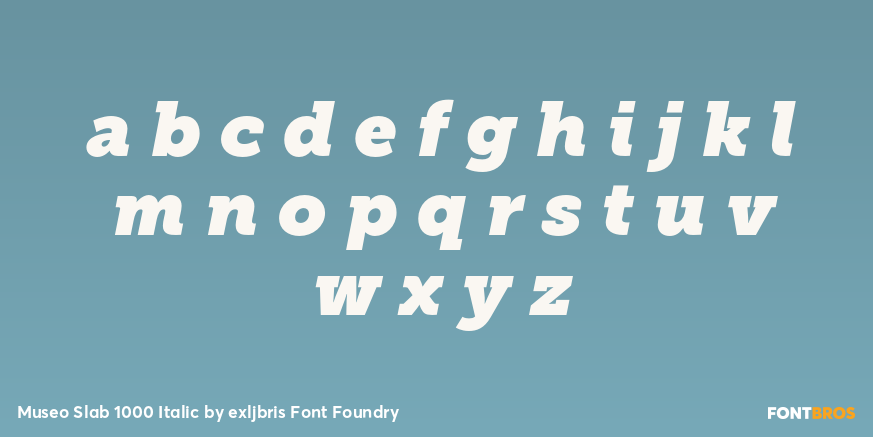 Museo Slab 1000 Italic Font Poster #3