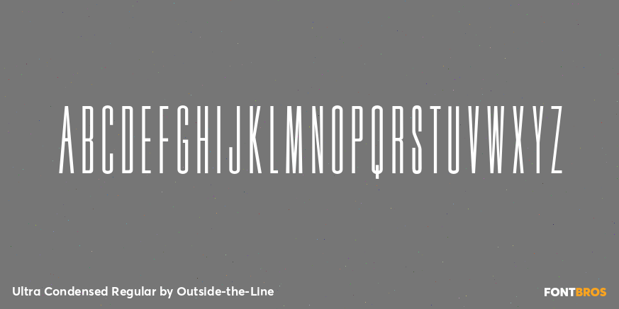 Ultra Condensed Regular Font Poster #2