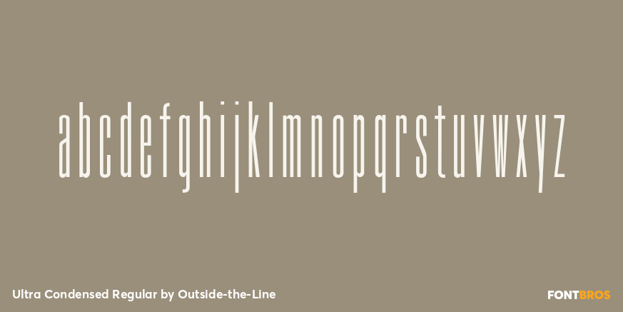Ultra Condensed Regular Font Poster #3