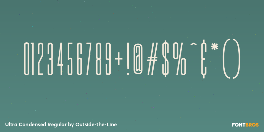 Ultra Condensed Regular Font Poster #4