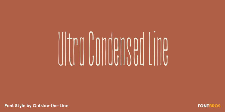 Ultra Condensed Line Font Poster #1