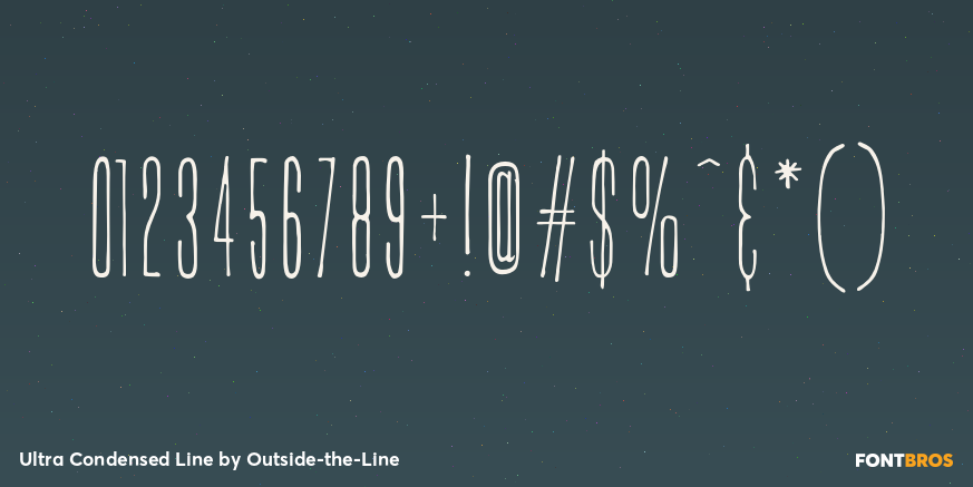 Ultra Condensed Line Font Poster #1