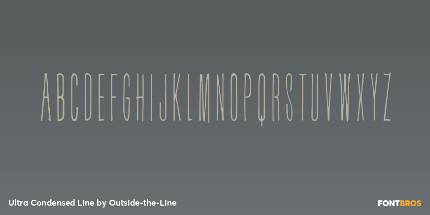 Ultra Condensed Line Font Poster #1