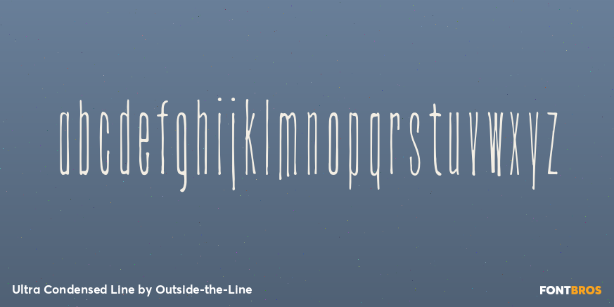Ultra Condensed Line Font Poster #1