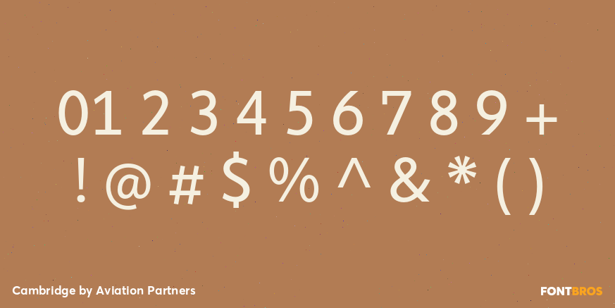 Cambridge Font Poster #1