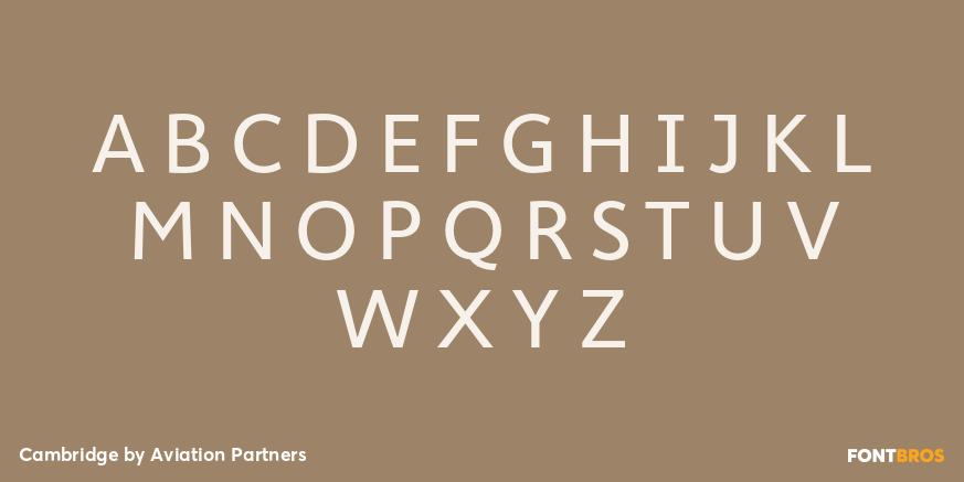 Cambridge Font Poster #2