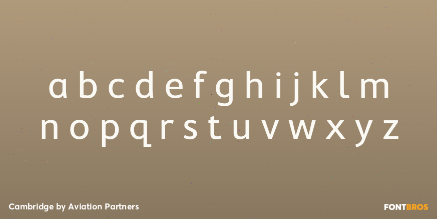 Cambridge Font Poster #3