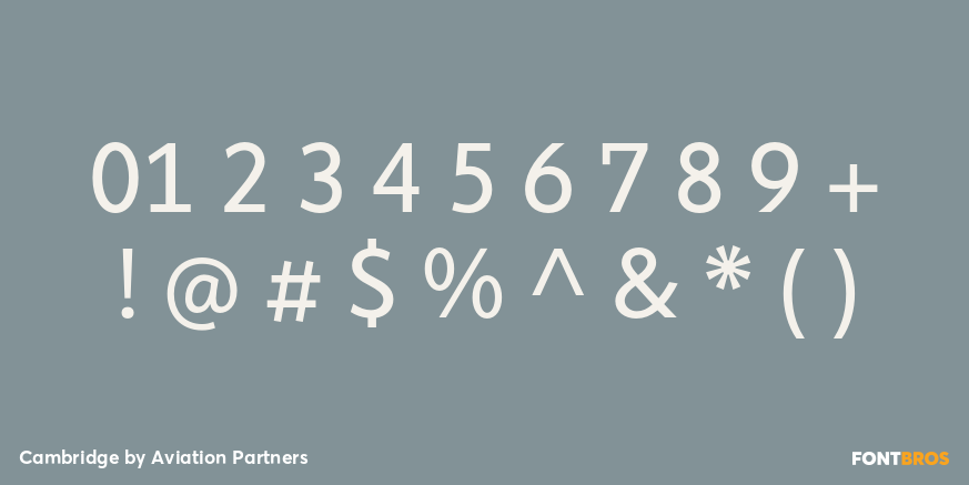 Cambridge Font Poster #4