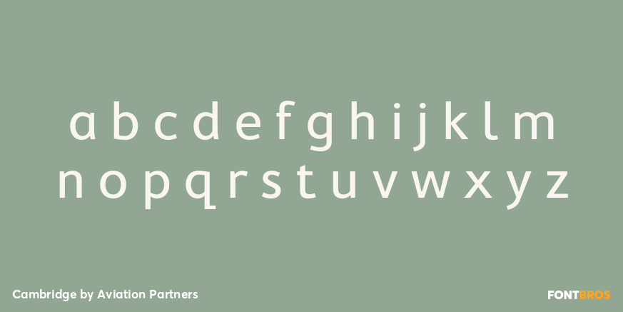 Cambridge Font Poster #1