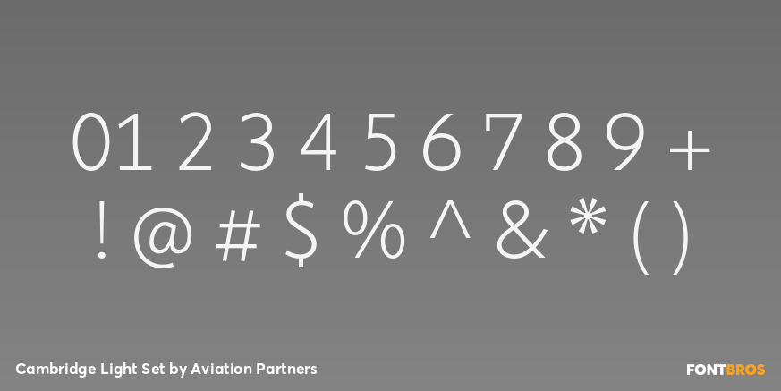 Cambridge Light Set Font Poster #1