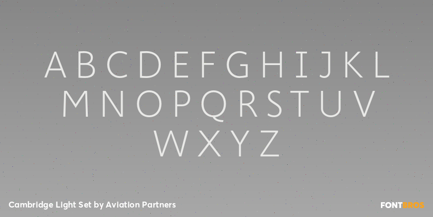 Cambridge Light Set Font Poster #1