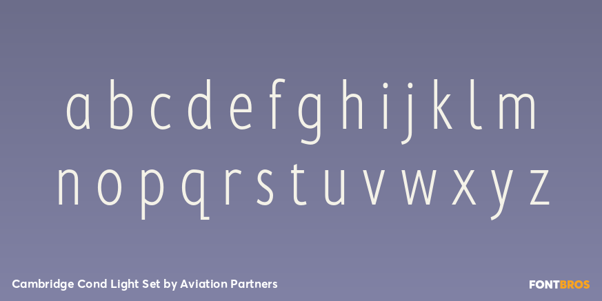 Cambridge Cond Light Set Font Poster #3