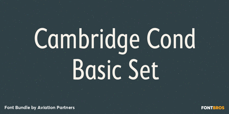 Cambridge Cond Basic Set Poster