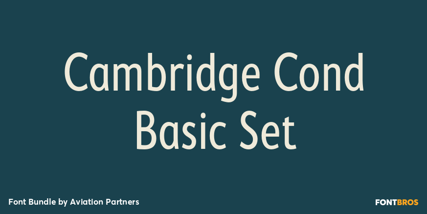 Cambridge Cond Basic Set Font Poster #1